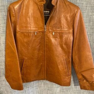 Vintage NATIVO Men's Brown Leather Jacket